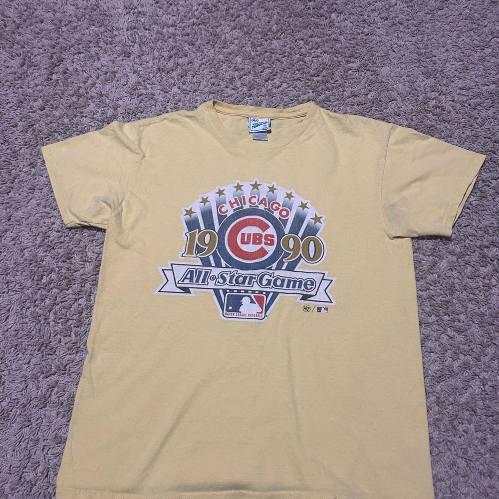 47 Brand Yellow Chicago Cubs 1990 All-Star Game T-Shirt